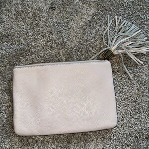 G.I.l.l  cream leather clutch